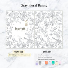 Load image into Gallery viewer, Gray Floral Bunny