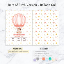 Load image into Gallery viewer, Date Of Birth Version Balloon Girl