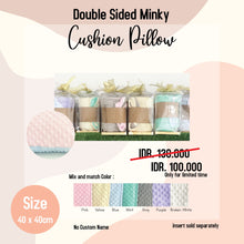 Load image into Gallery viewer, Double Minky Cushion Pillow Case